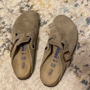 Birkenstock Suede Clogs with Soft Footbed